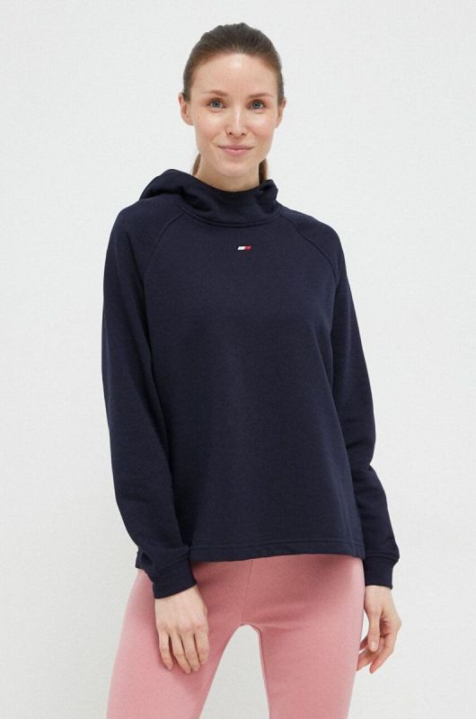 Кофта Tommy Hilfiger жіноча колір синій з капюшоном однотонна (3068740)
