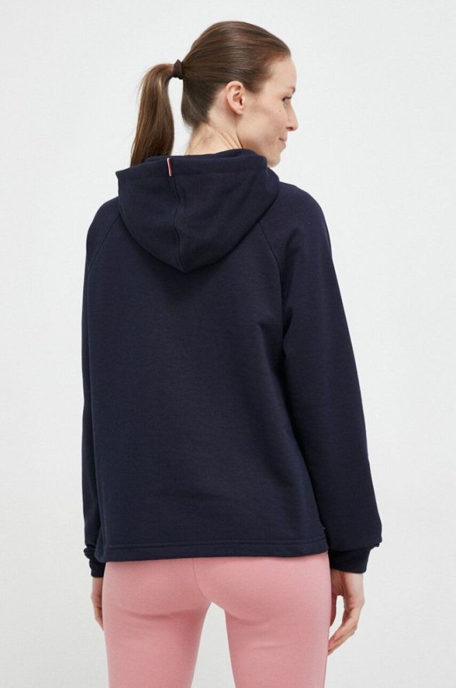 Кофта Tommy Hilfiger жіноча колір синій з капюшоном однотонна (3068740) фото 3
