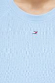 Бавовняна кофта Tommy Hilfiger жіноча  однотонна колір блакитний (3030536)
