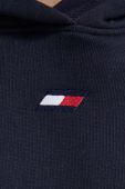 Кофта Tommy Hilfiger жіноча колір синій з капюшоном з принтом (3240902)
