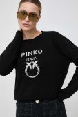 Вовняний светр Pinko жіночий колір чорний легкий (3559000)