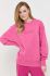 Бавовняна кофта BOSS жіноча колір рожевий меланж