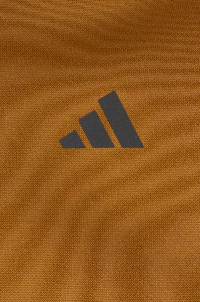 Тренувальна кофта adidas Performance HIIT колір жовтий з капюшоном однотонна фото 5