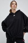 Кофта adidas жіноча колір чорний з капюшоном однотонна (3098666)
