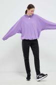 Кофта adidas жіноча колір фіолетовий з капюшоном однотонна (3073270)