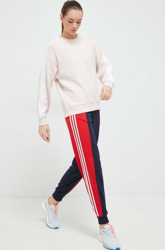 Бавовняна кофта adidas жіноча колір рожевий з аплікацією (3022003) фото 2