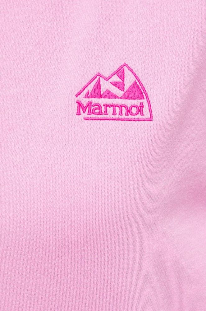 Спортивна кофта Marmot Peaks колір фіолетовий з капюшоном однотонна фото 5