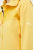 Спортивна кофта Salewa Agner колір жовтий з капюшоном однотонна
