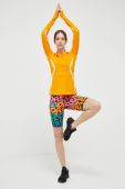 Кофта для бігу adidas by Stella McCartney TruePace колір жовтий з капюшоном з принтом