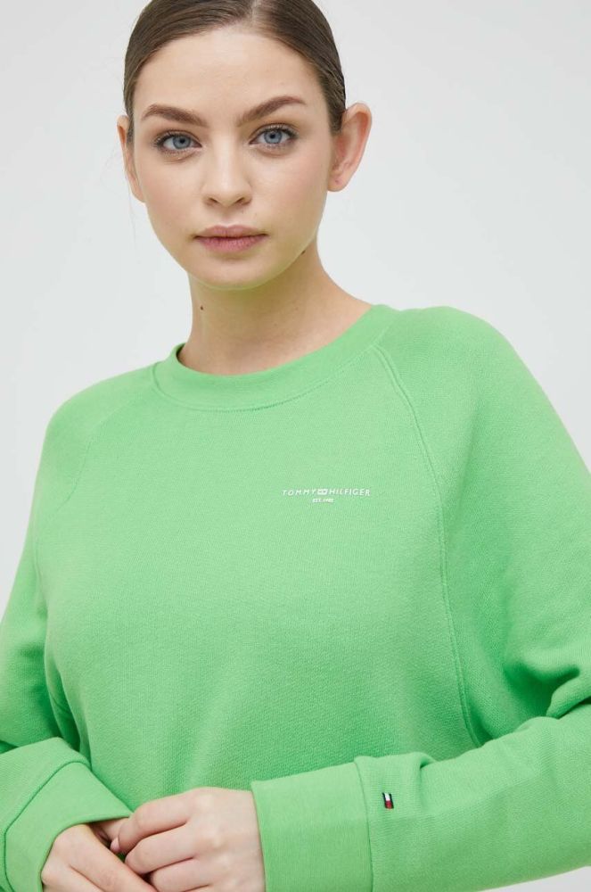 Кофта Tommy Hilfiger жіноча колір зелений з принтом