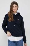 Бавовняна кофта Tommy Hilfiger жіноча колір синій з капюшоном однотонна (3018244) Бавовняна кофта Tommy Hilfiger жіноча колір синій з капюшоном однотонна (3018244)