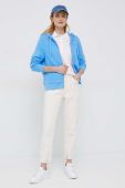 Кофта Tommy Hilfiger жіноча з капюшоном однотонна колір блакитний (3090236)