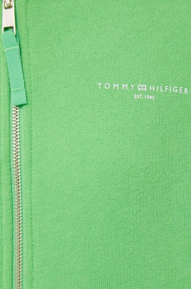 Кофта Tommy Hilfiger жіноча колір зелений з капюшоном однотонна (3090230) фото 5