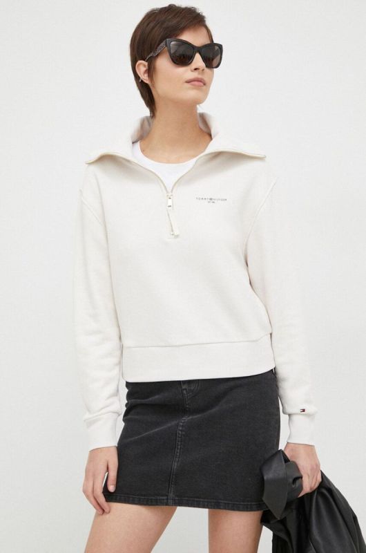 Кофта Tommy Hilfiger жіноча колір бежевий однотонна (3013030) фото 2