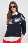 Бавовняна кофта Tommy Hilfiger жіноча колір синій візерунок Бавовняна кофта Tommy Hilfiger жіноча колір синій візерунок