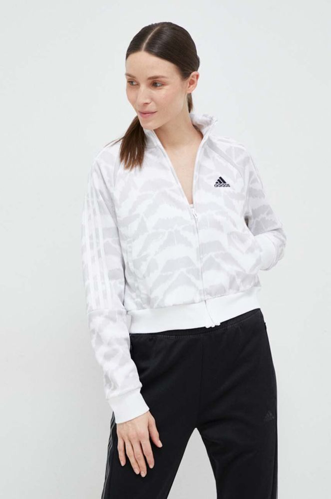 Кофта adidas жіноча колір білий візерунок