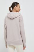 Бавовняна кофта adidas жіноча колір рожевий з капюшоном однотонна