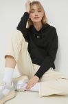 Бавовняна кофта Tommy Jeans жіноча колір чорний з капюшоном з аплікацією (2983401)