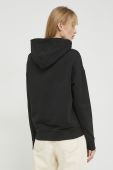 Бавовняна кофта Tommy Jeans жіноча колір чорний з капюшоном з аплікацією (2983401)