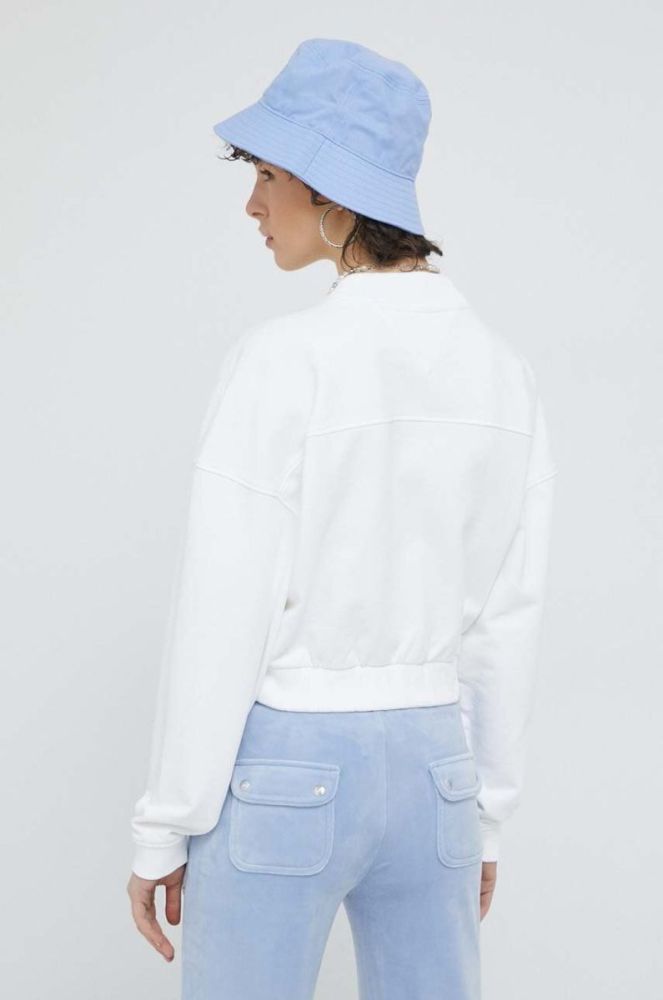 Бавовняна кофта Tommy Jeans жіноча колір білий однотонна (2995380) фото 3