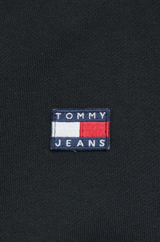 Бавовняна кофта Tommy Jeans жіноча колір чорний однотонна (2995369) фото 5