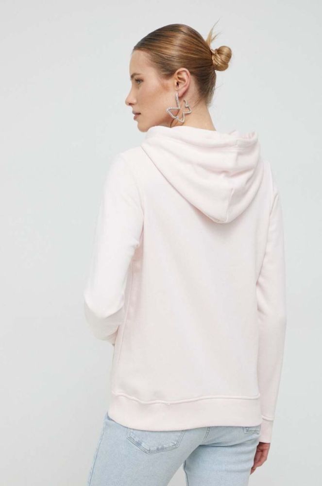 Кофта Tommy Jeans жіноча колір рожевий з капюшоном з принтом (3013063) фото 3