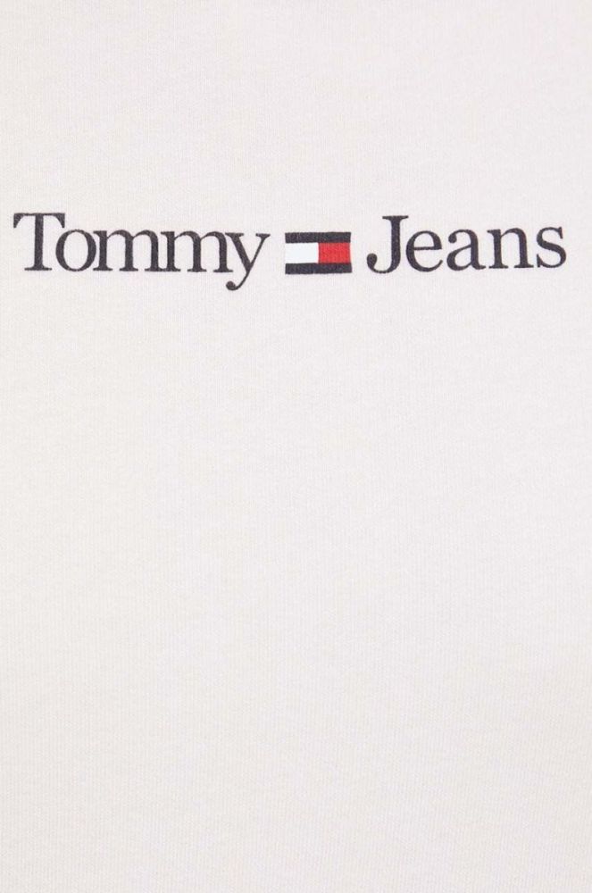 Кофта Tommy Jeans жіноча колір рожевий з капюшоном з принтом (3013063) фото 5