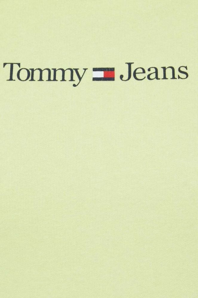 Кофта Tommy Jeans жіноча колір жовтий з капюшоном з принтом (3013043) фото 5