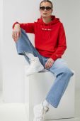 Кофта Tommy Jeans жіноча колір червоний з капюшоном з принтом (3013068)