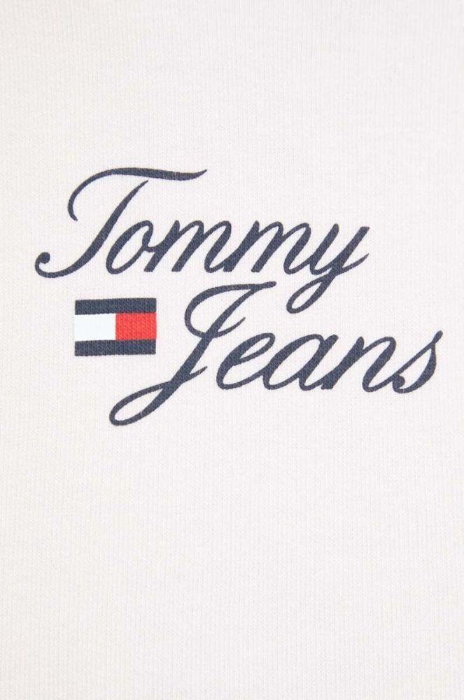 Кофта Tommy Jeans жіноча колір рожевий з капюшоном з принтом (3027370) фото 5