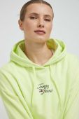 Кофта Tommy Jeans жіноча колір жовтий з капюшоном з принтом (3027360)