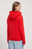 Кофта Tommy Jeans жіноча колір червоний з капюшоном з принтом (3027340)