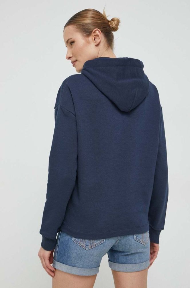 Кофта Tommy Jeans жіноча колір синій з капюшоном з принтом (3027365) фото 3