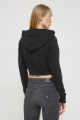 Кофта Tommy Jeans жіноча колір чорний з капюшоном однотонна (2979454)