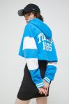 Кофта Tommy Jeans жіноча з капюшоном візерунок колір блакитний (2999873)