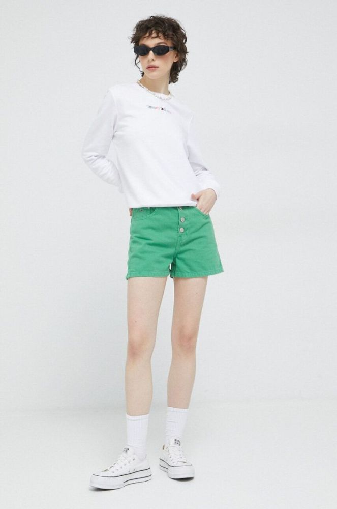 Кофта Tommy Jeans жіноча колір білий з аплікацією (3081420) фото 2
