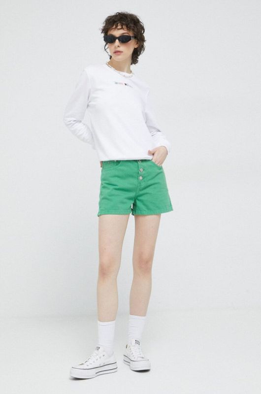 Кофта Tommy Jeans жіноча колір білий з аплікацією (3081420) фото 2
