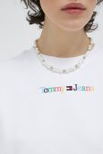 Кофта Tommy Jeans жіноча колір білий з аплікацією (3081420)