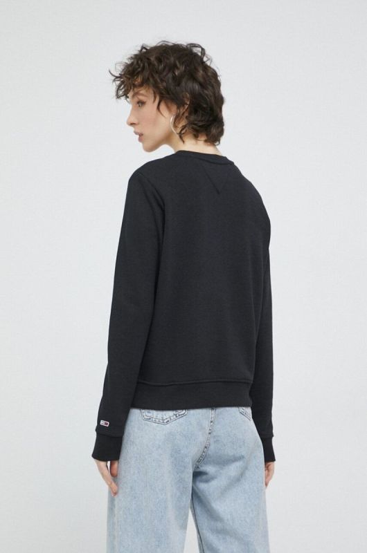 Кофта Tommy Jeans жіноча колір чорний з аплікацією (3081414) фото 2
