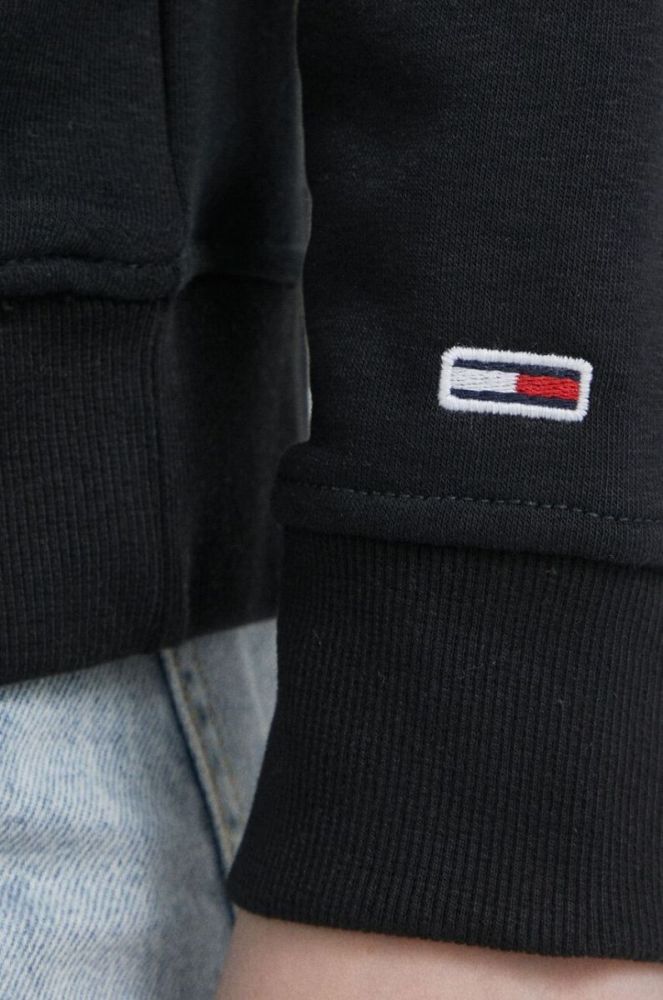 Кофта Tommy Jeans жіноча колір чорний з аплікацією (3081414) фото 5