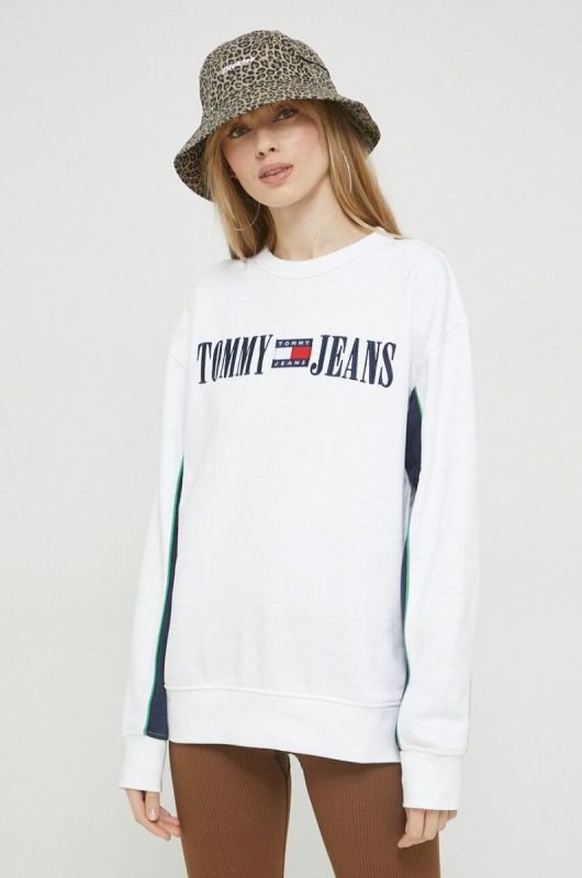 Кофта Tommy Jeans жіноча колір білий з аплікацією (2983449) фото 2