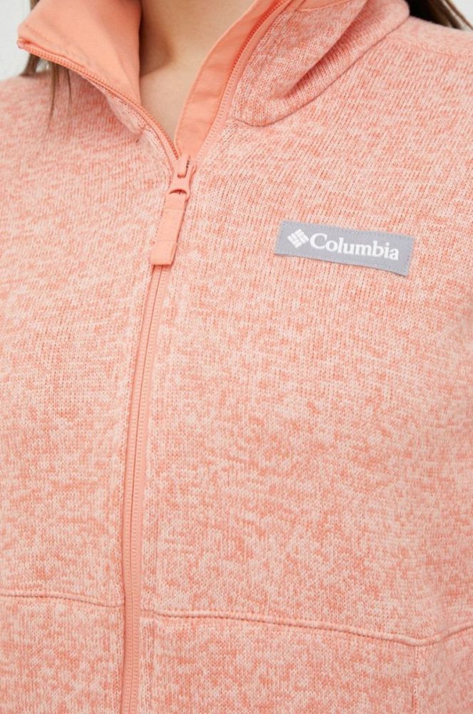 Спортивна кофта Columbia Sweater Weather жіноча колір помаранчевий меланж фото 5
