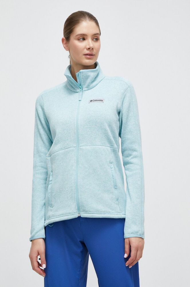 Спортивна кофта Columbia Sweater Weather колір бірюзовий меланж