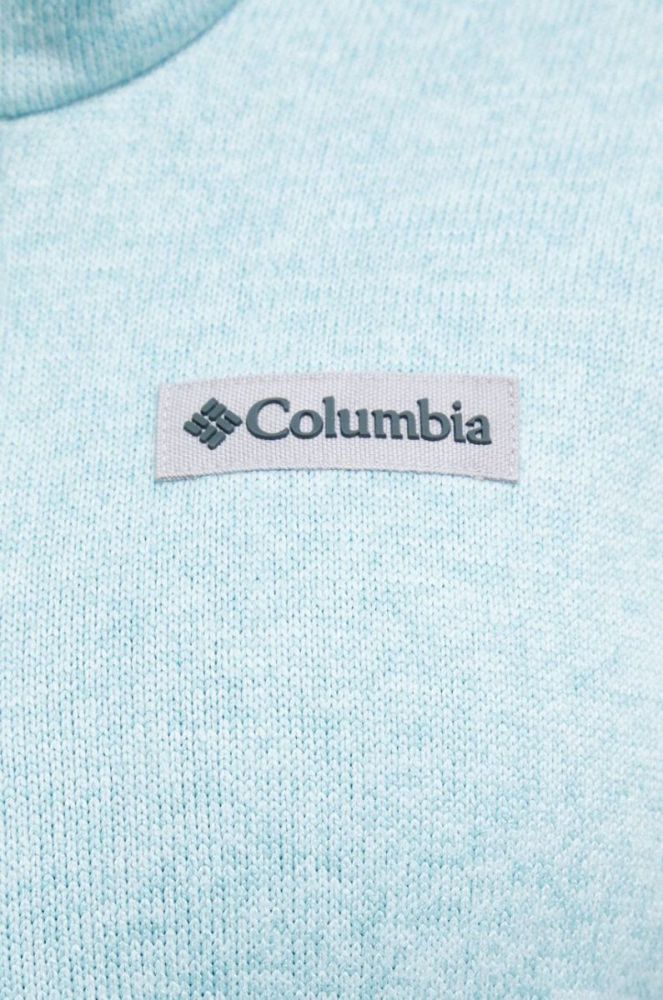 Спортивна кофта Columbia Sweater Weather колір бірюзовий меланж фото 5
