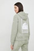 Кофта Columbia жіноча колір зелений з капюшоном з принтом (2950820)