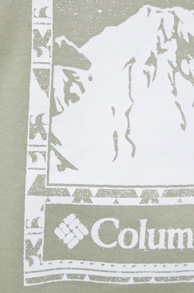 Кофта Columbia жіноча колір зелений з капюшоном з принтом (2950820) фото 5