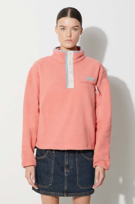 Спортивна кофта Columbia Helvetia Cropped колір помаранчевий візерунок