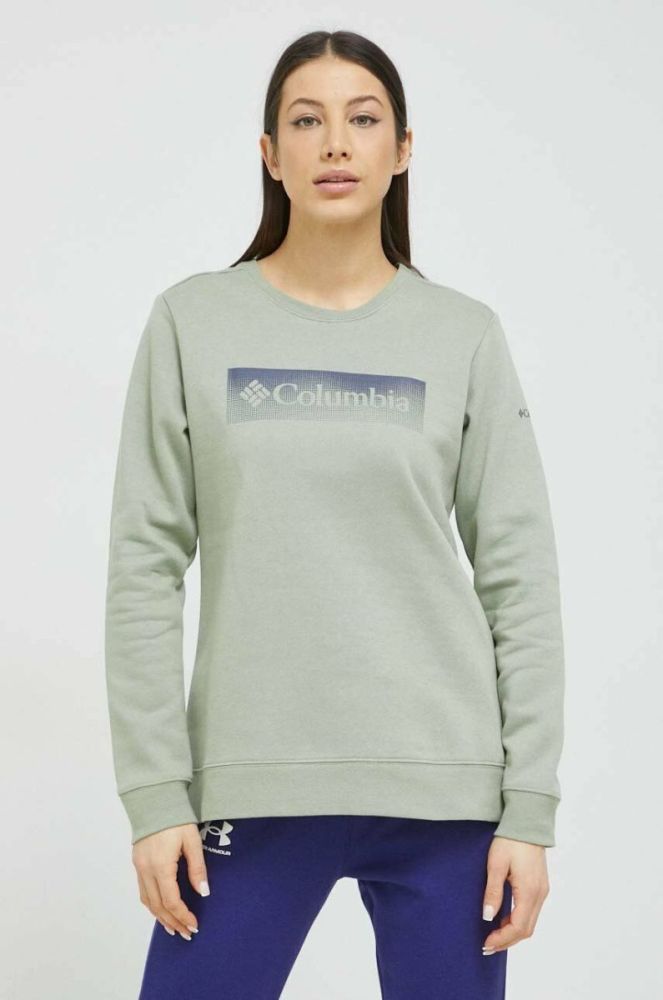 Кофта Columbia жіноча колір зелений з принтом фото 2
