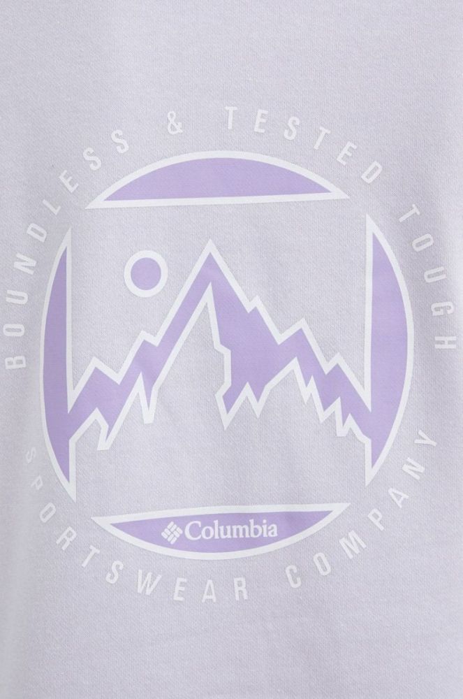 Кофта Columbia жіноча колір фіолетовий з капюшоном однотонна фото 6