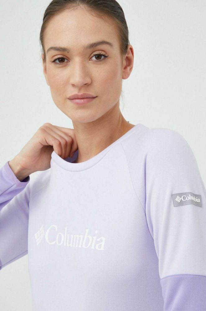 Спортивна кофта Columbia Windgates колір фіолетовий візерунок фото 3